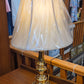 Brass table lamp with new shade