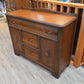 Walnut sideboard, bakelite handles