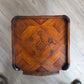 Tiny Victorian cabinet, 3 drawers, inlaid wood/parquetry design