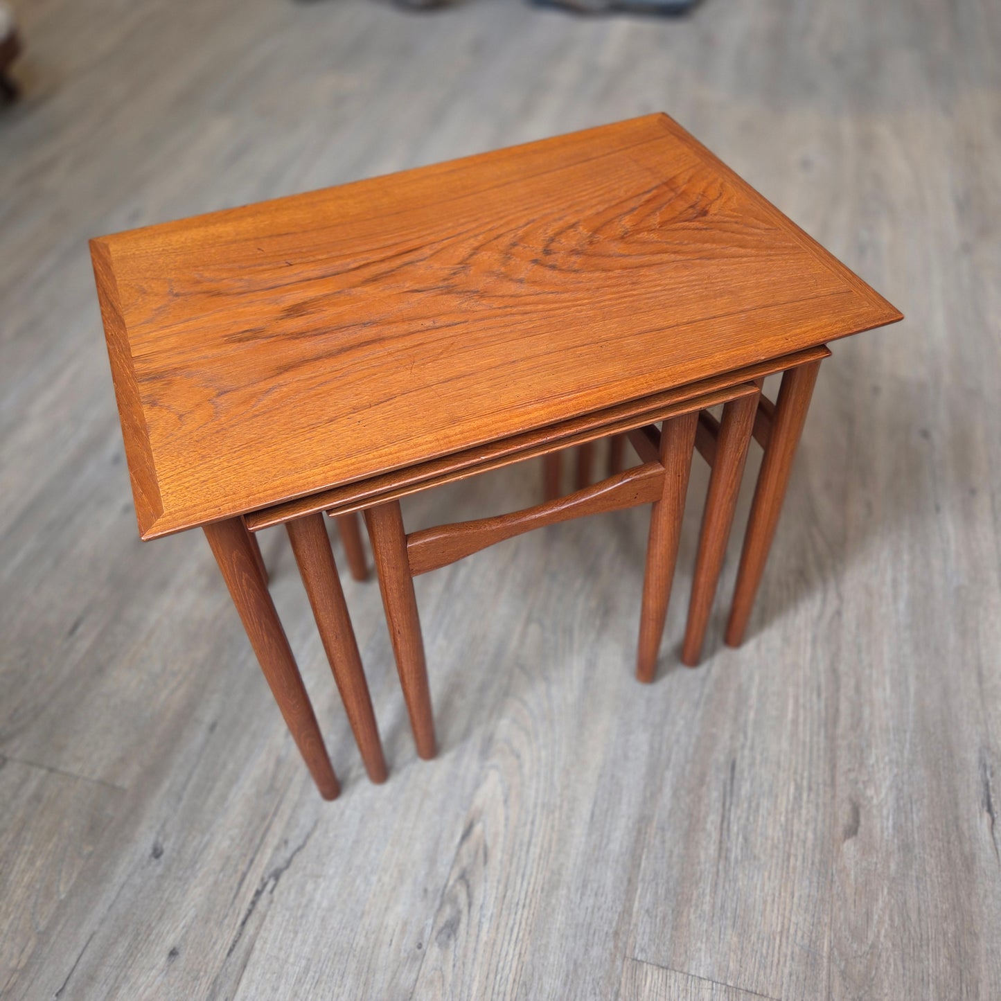 Poul Hundevad set of 3 teak nesting tables