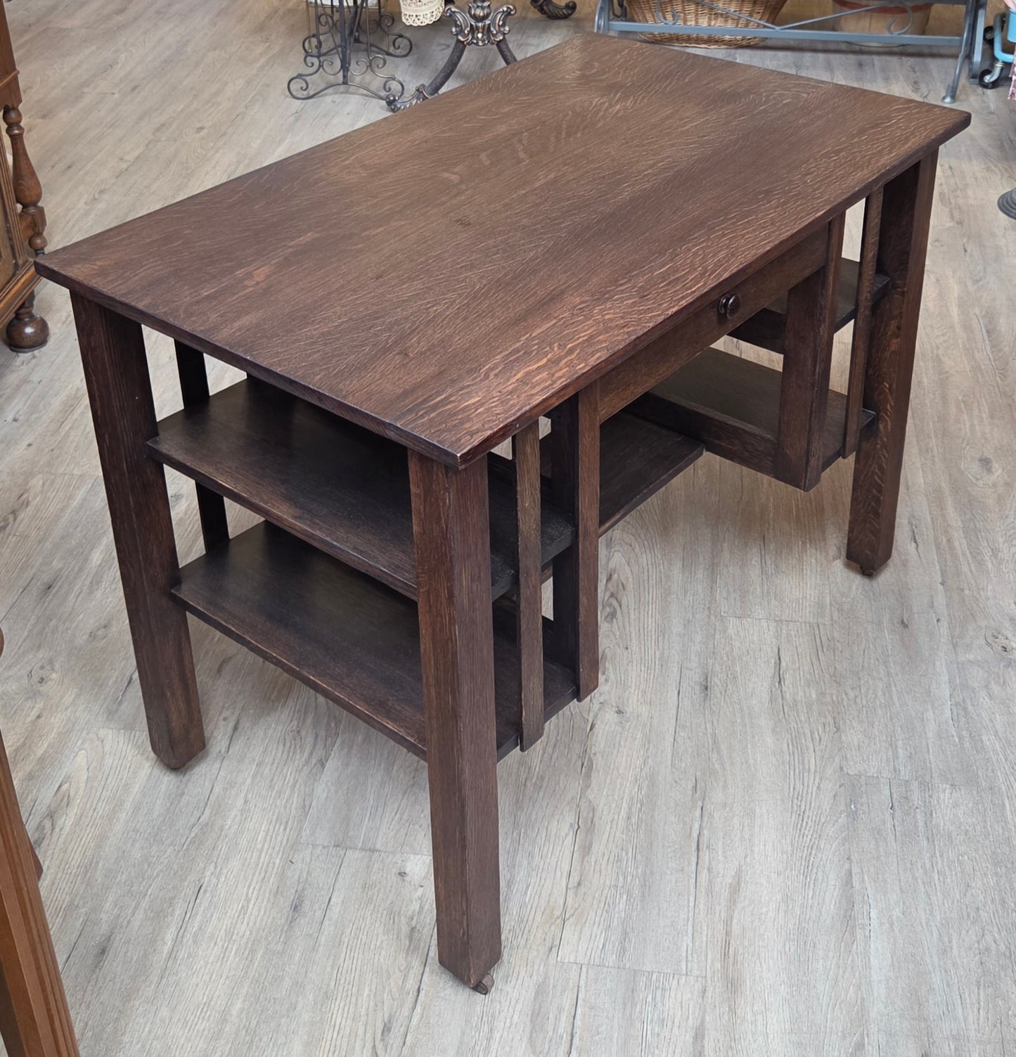 Oak library table