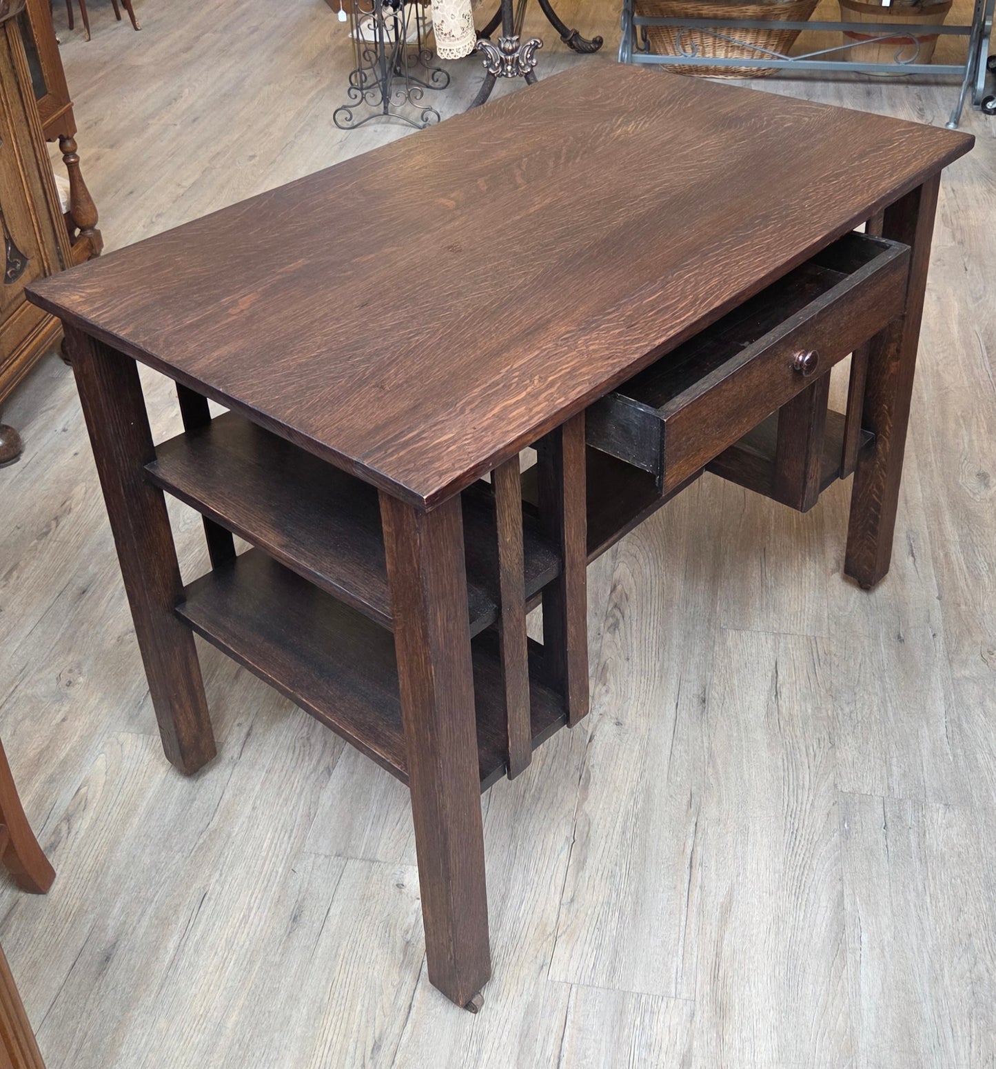 Oak library table