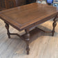 Oak draw-leaf dining table
