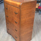 Waterfall highboy, brass handles
