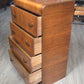 Waterfall highboy, brass handles