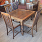 Antique barley twist "bistro" table plus 4 chairs