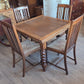 Antique barley twist "bistro" table plus 4 chairs