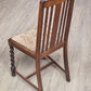 Antique barley twist "bistro" table plus 4 chairs