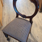 Victorian mahogany balloon backed chair, refurbished