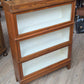 Three level lawyer's bookcase, oak