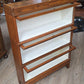 Three level lawyer's bookcase, oak
