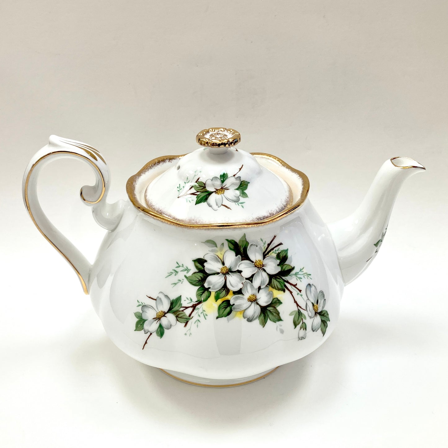 Royal Albert, Dogwood, Teapot, Tea Pot, Vintage, Fine Bone China, Made in England