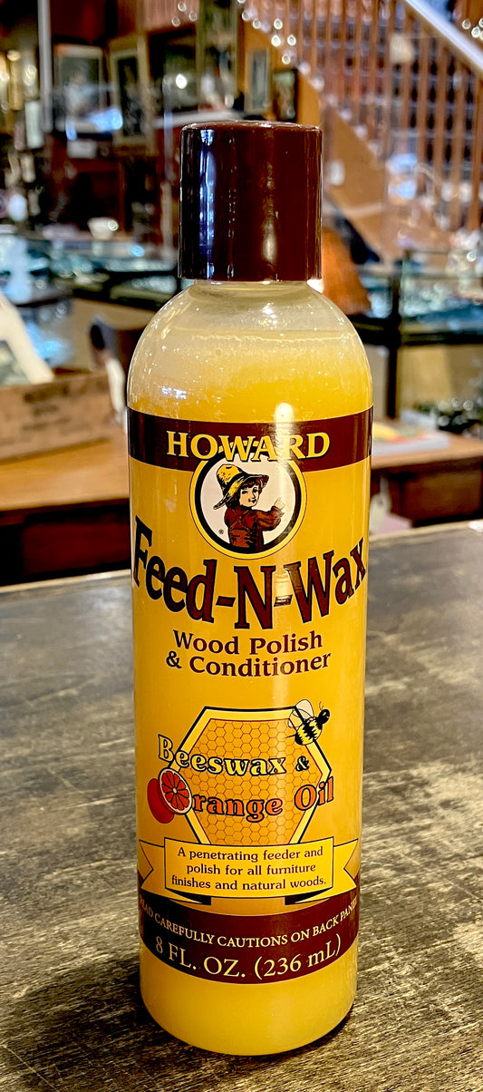 Howard, Feed-n-Wax, Wood Polish & Conditioner, Beeswax & Orange Oil 8 fl oz 236 ml