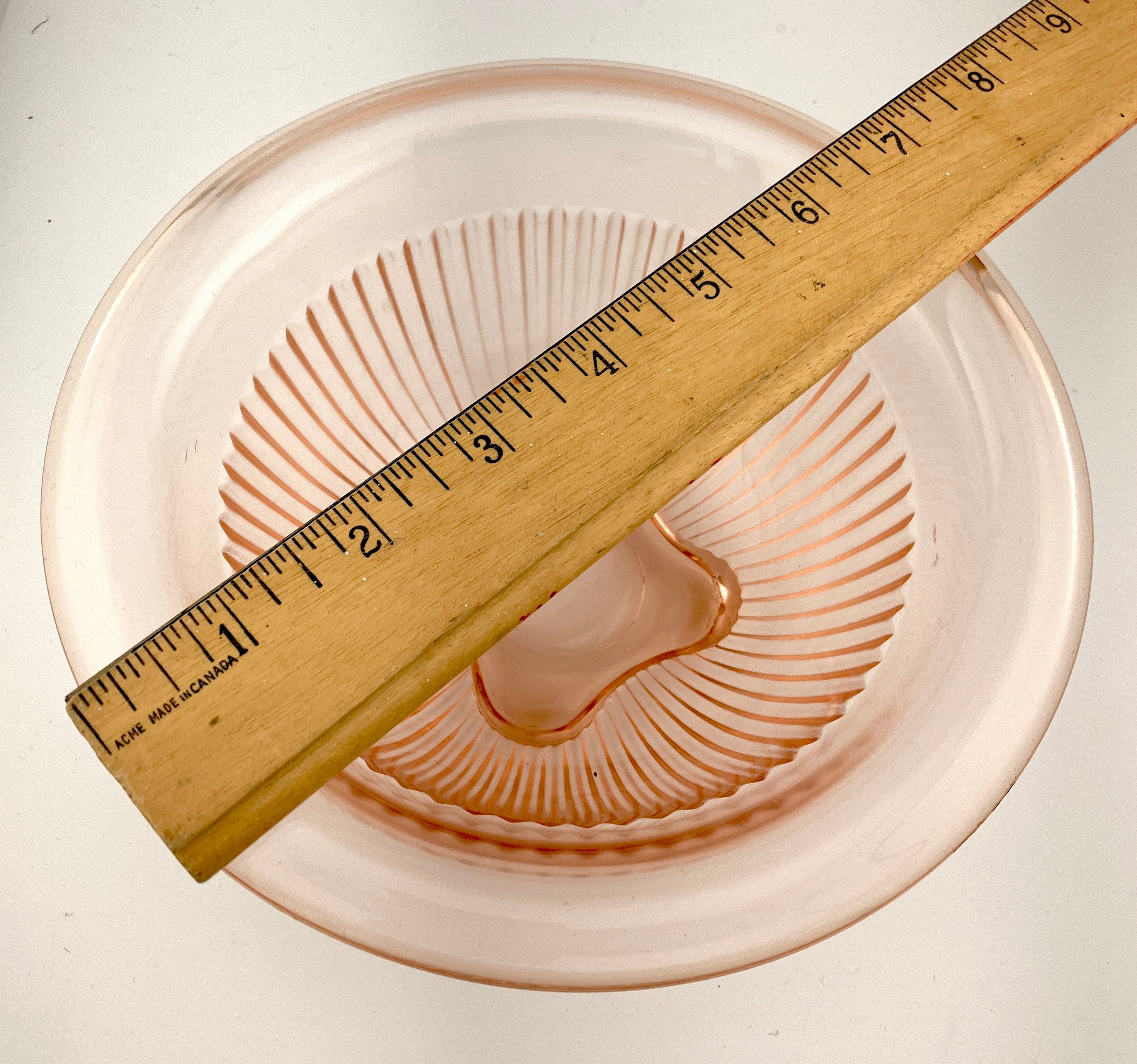 Set of 4 Pink Depression Glass Cereal Bowls Aurora outlet HAZEL ATLAS Free Shipping Canada USA