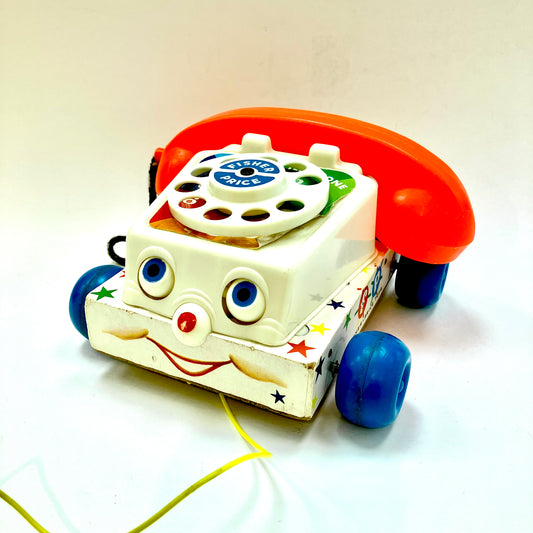 Fisher Price, Toy, Chatter Phone, Telephone, Pull Toy, Vintage, 1961