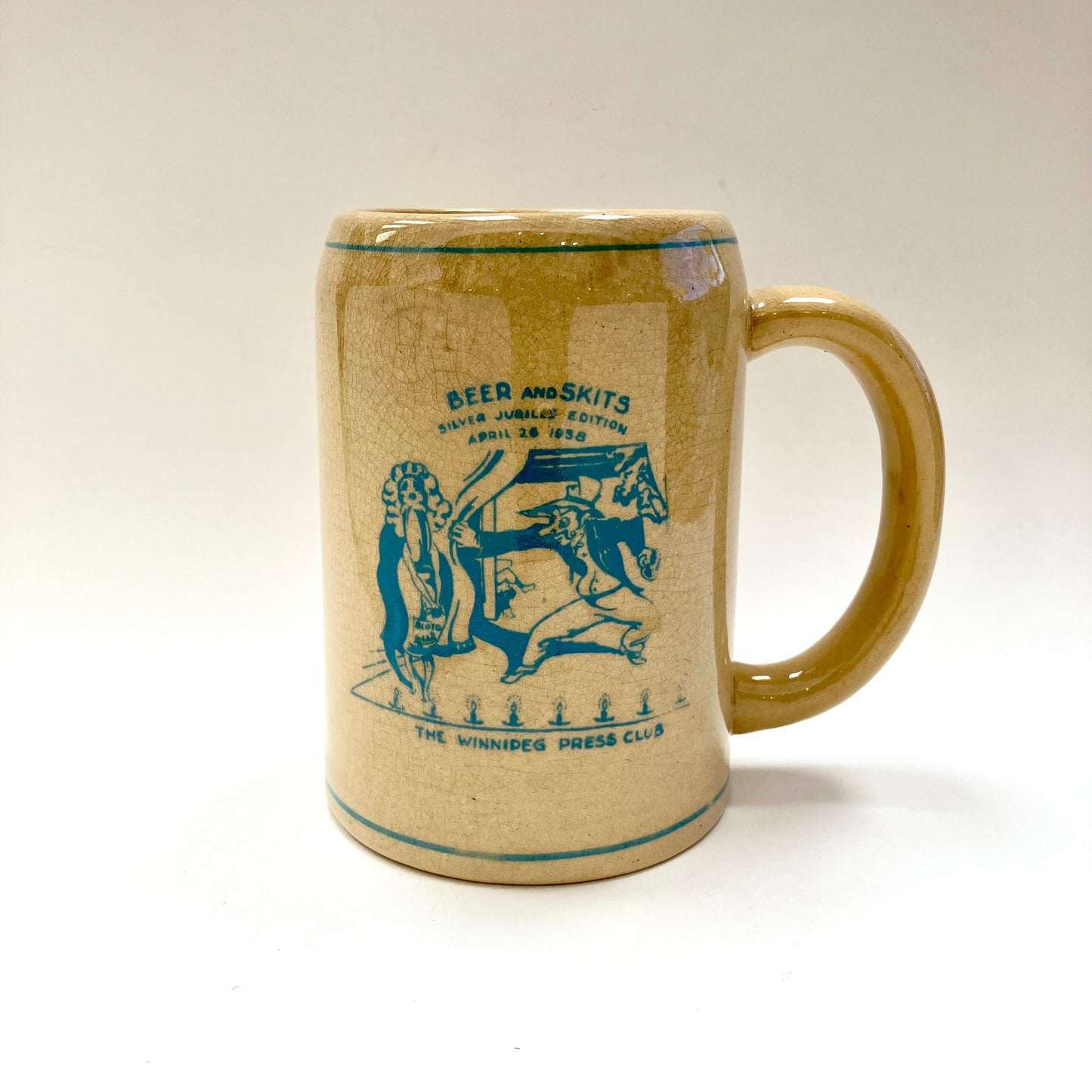 Medalta, Pottery, Mug, The Winnipeg Press Club, Vintage