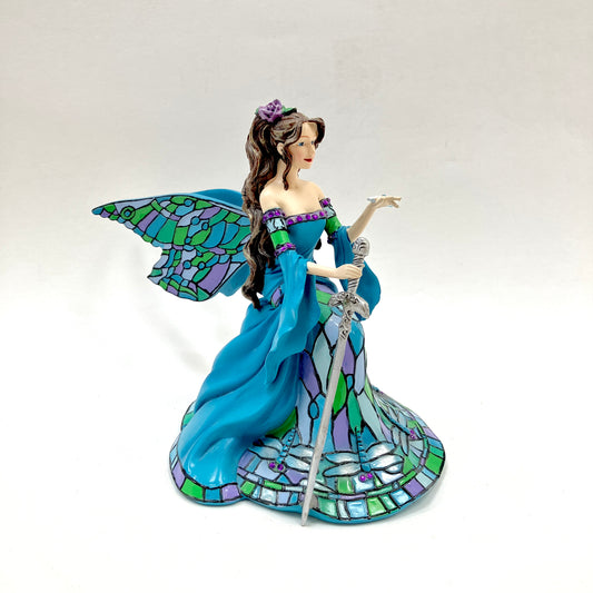 Fairy of Renewal, Winged Fairy, Faerie, Figurine, Blue, Green, Purple, Dragonfly, Nene Thomas, Resin, Non-Vintage
