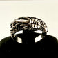 Sterling Silver Spikey Scales Coiled Dragon Ring