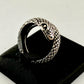 Sterling Silver Half Coiled Delicate Textured scales Snake Ring