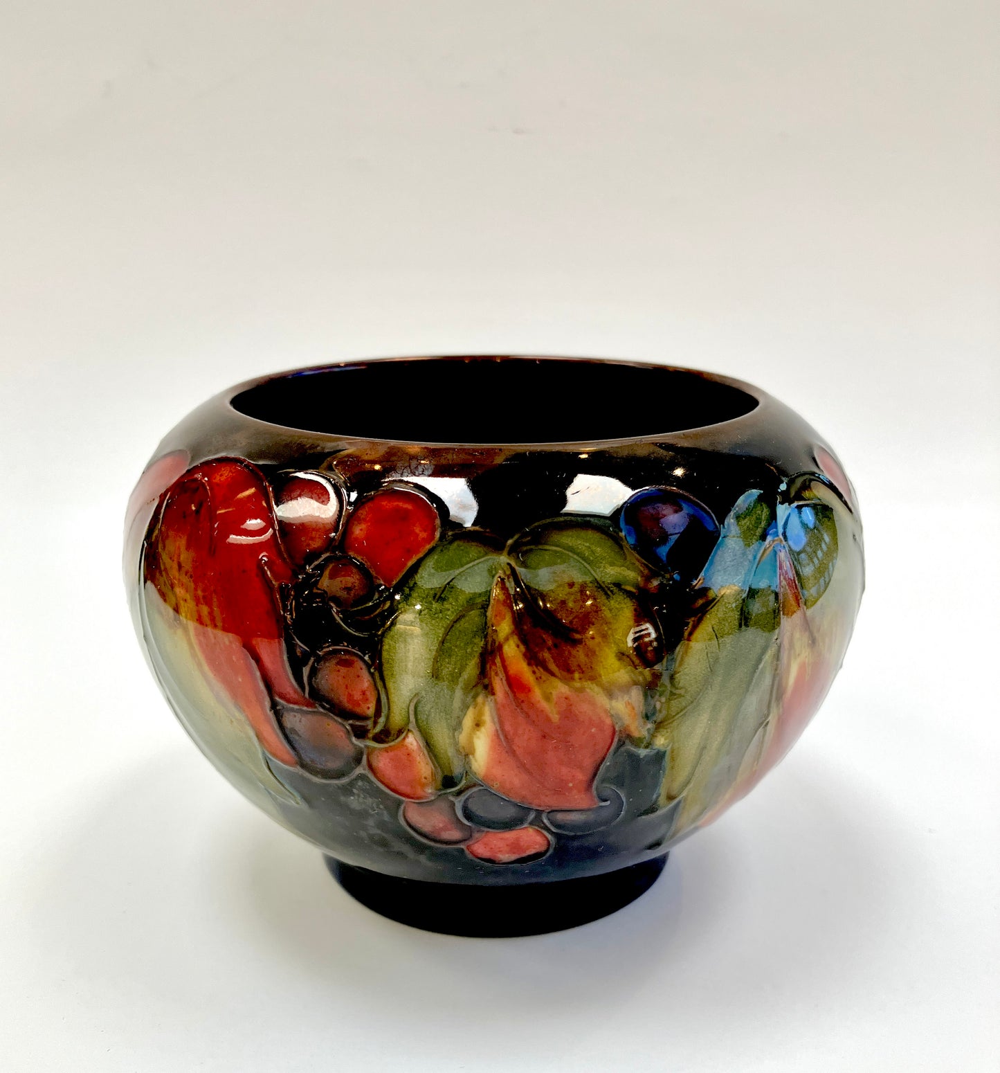 Moorcroft, Leaf and Berry, Leaf and Fruit, Vintage, Vase, Art Pottery, William Moorcroft