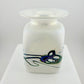 ROBERT HELD VASE WHITE GLASS