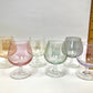 Vintage, Retro, Mid-Century, Liquere, Glass, Stemware, Pastel Coloured Glass, Set of 6