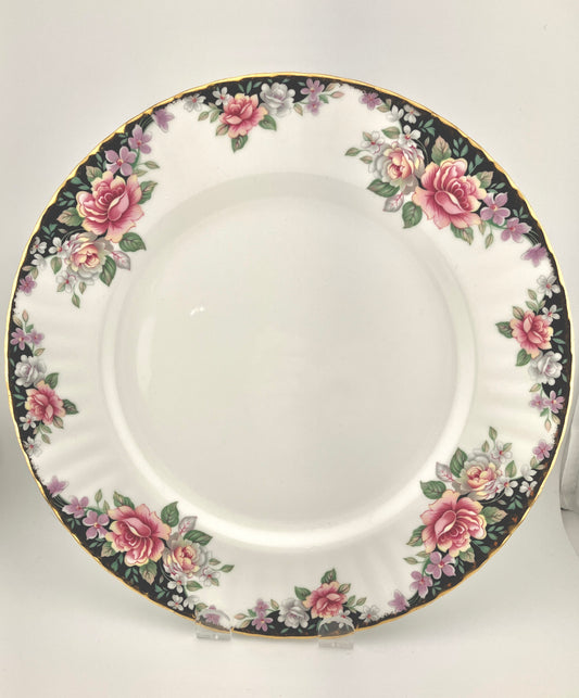 Royal Albert, Concerto, Dinner Plate, 10.25", vintage, Made in England, Floral