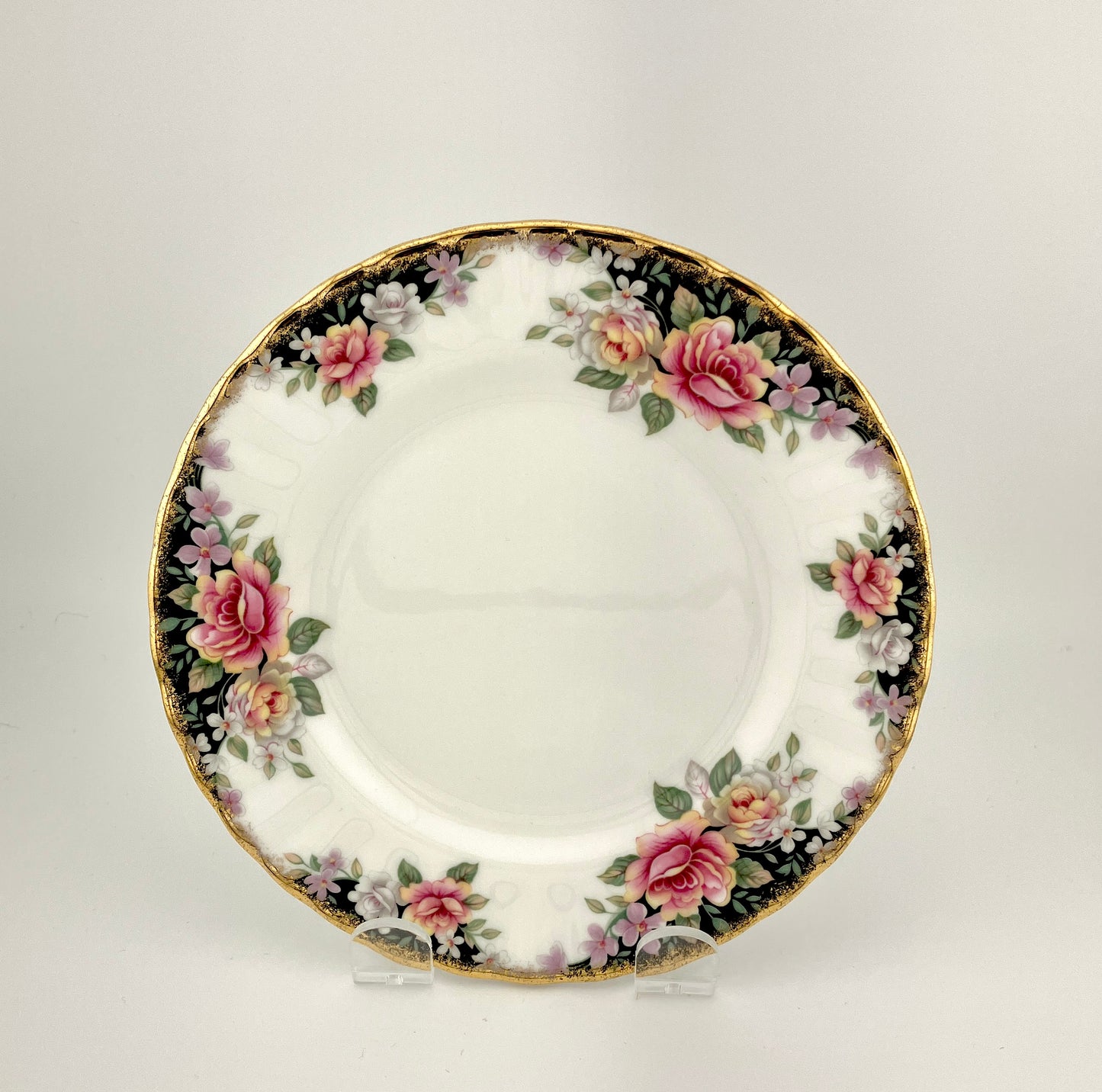 Royal Albert, Concerto, Bread and Butter Plate, 6.25", Vintage, Made in England, Floral