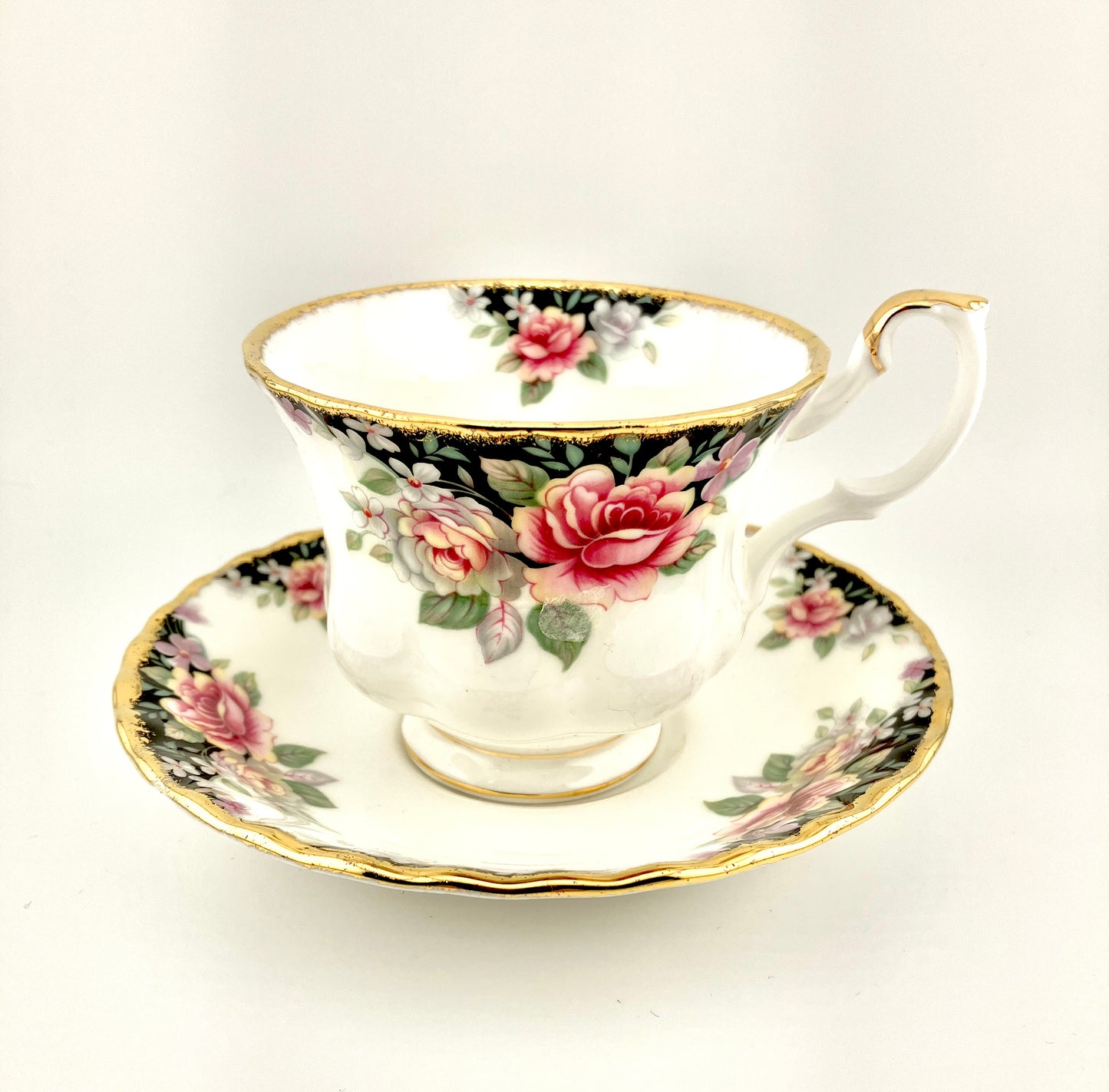 Royal Albert, Concerto, Tea Cup, Cup and Saucer, Vintage, Made in England, Floral