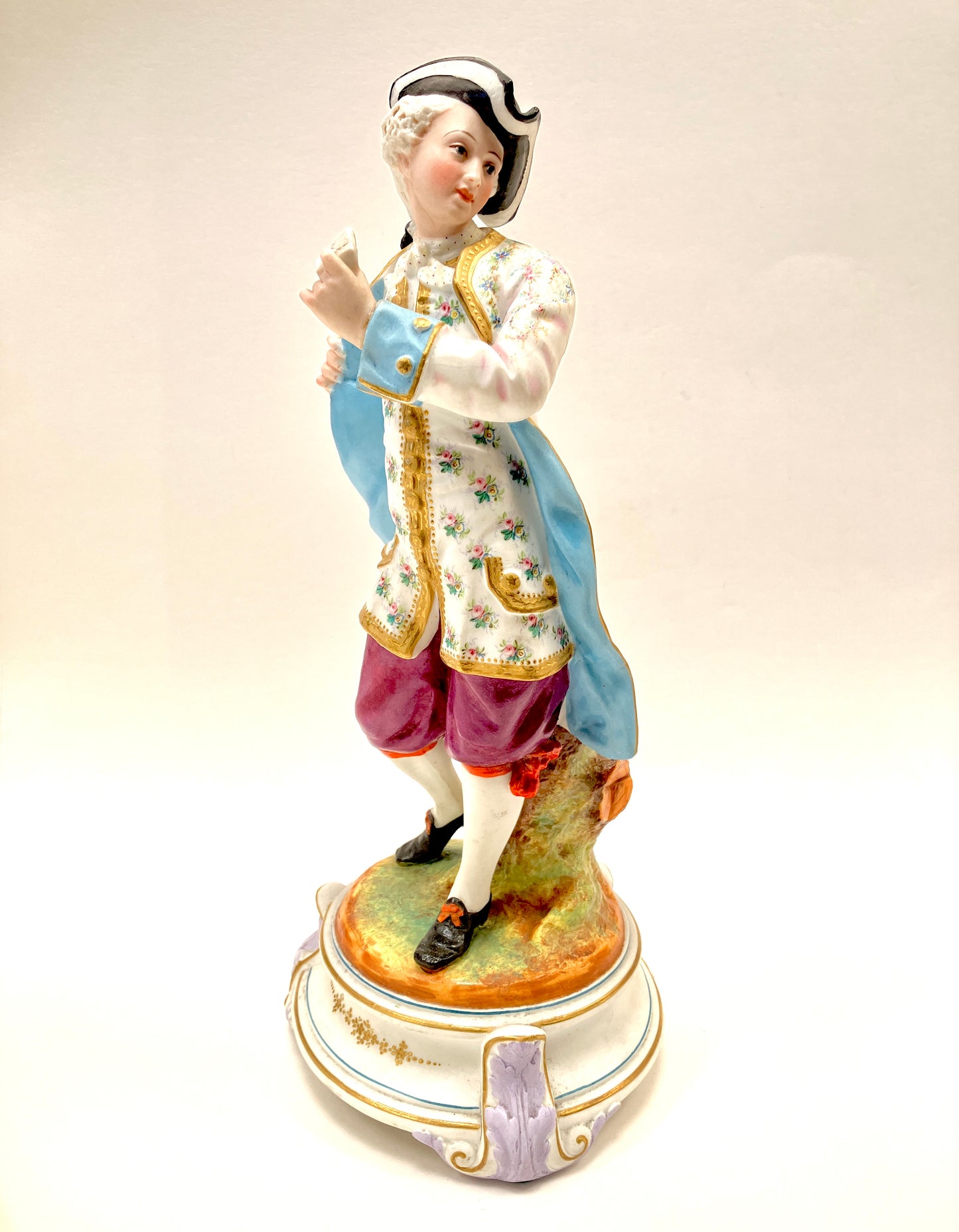 Jean Gille, Gille Jeune, Porcelain, Love Letter, Figurines, Pair, Antique, Couple, Courting, France