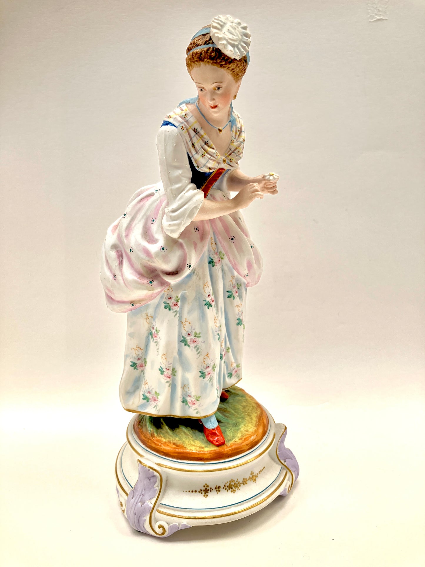 Jean Gille, Gille Jeune, Porcelain, Love Letter, Figurines, Pair, Antique, Couple, Courting, France