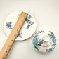 Royal Albert, Forget-Me-Not, Butter Dish, Vintage, Floral, Blue, Made in England