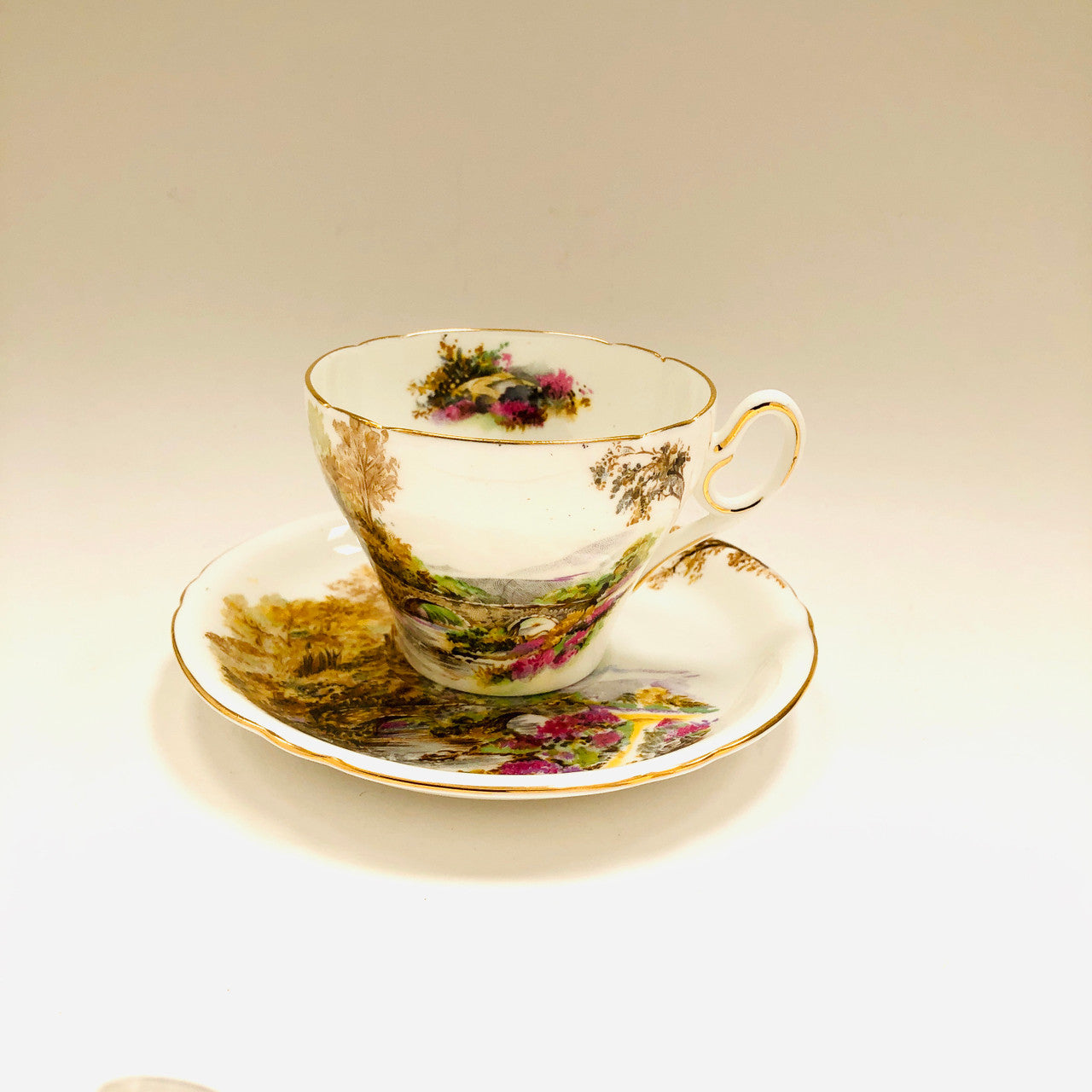 Shelley, Heather, Tea Cup, Teacup, Cup and Saucer, Saucer, Vintage, 1930's, 1940's