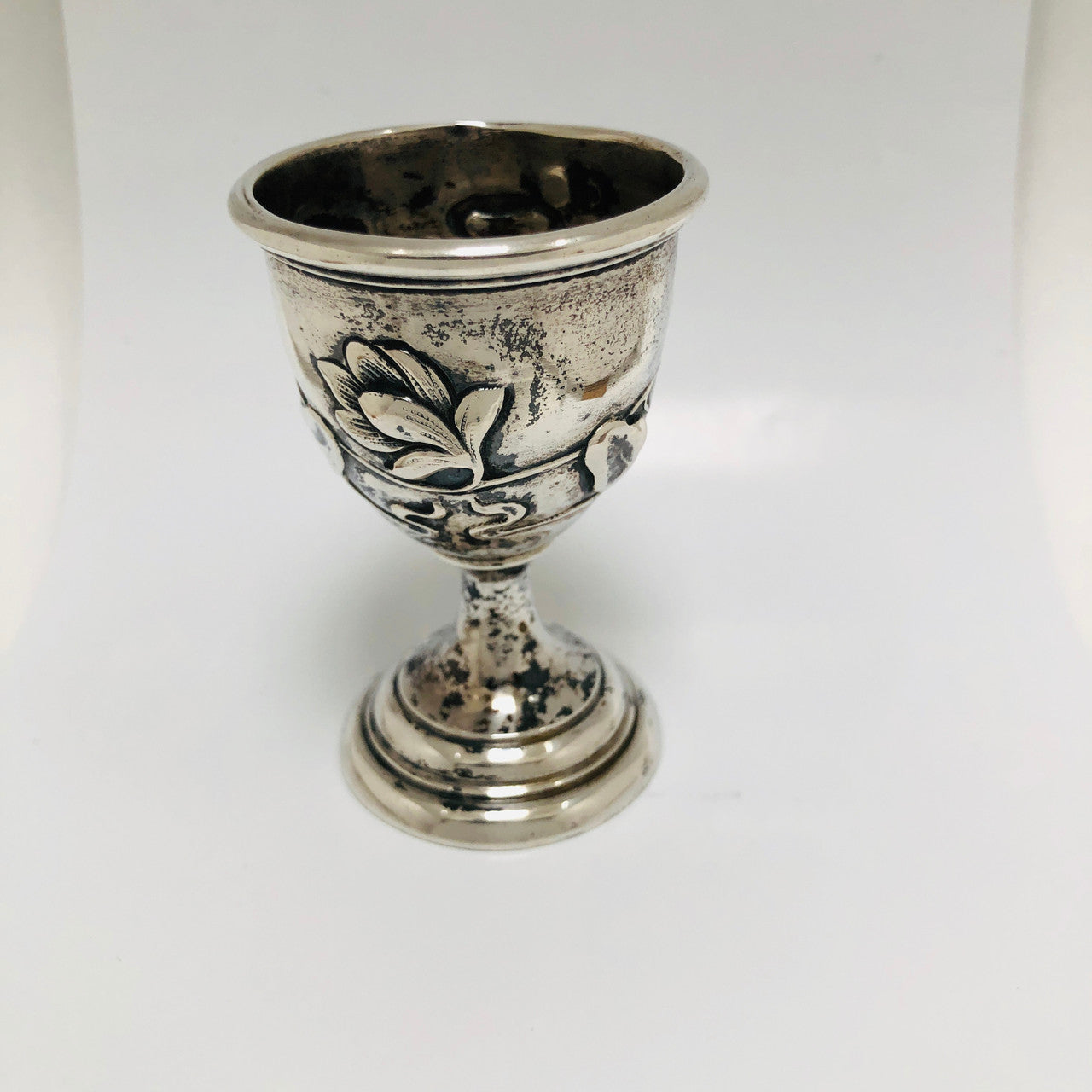 Art Nouveau Egg Cup - Sterling Silver, engraved "Hans"