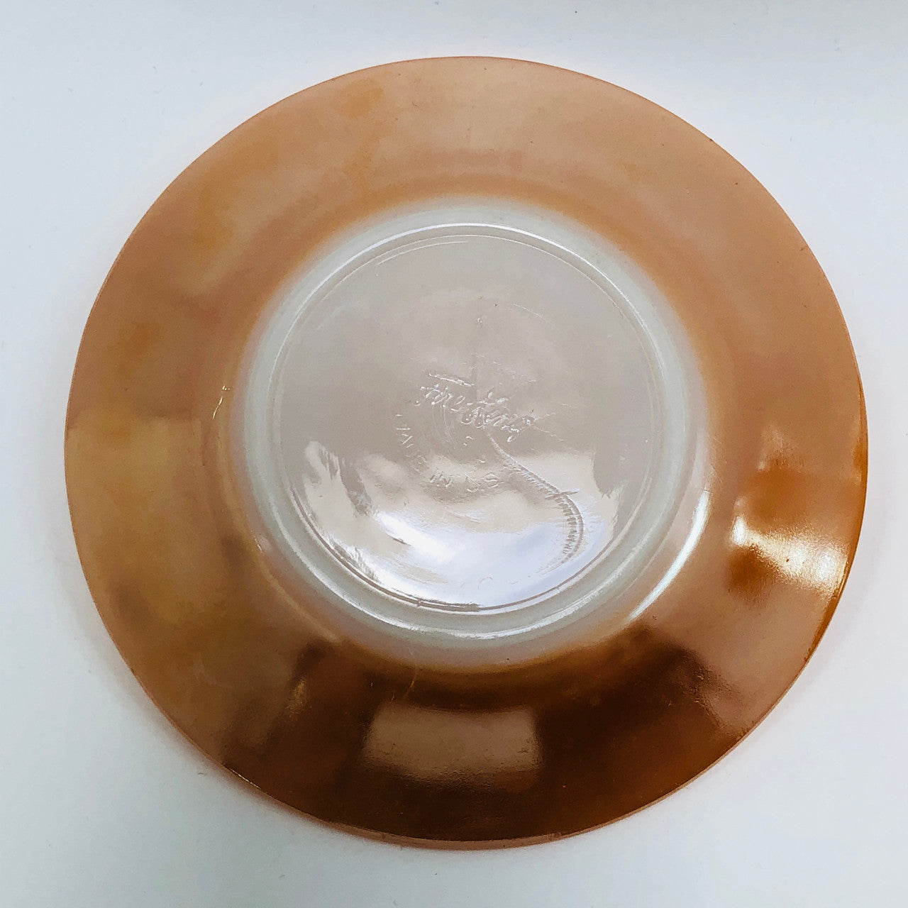 Anchor Hocking, Fire King, Cup and Saucer, Peach Lustre, Glass