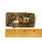 Victorian sash brooch - amber glass
