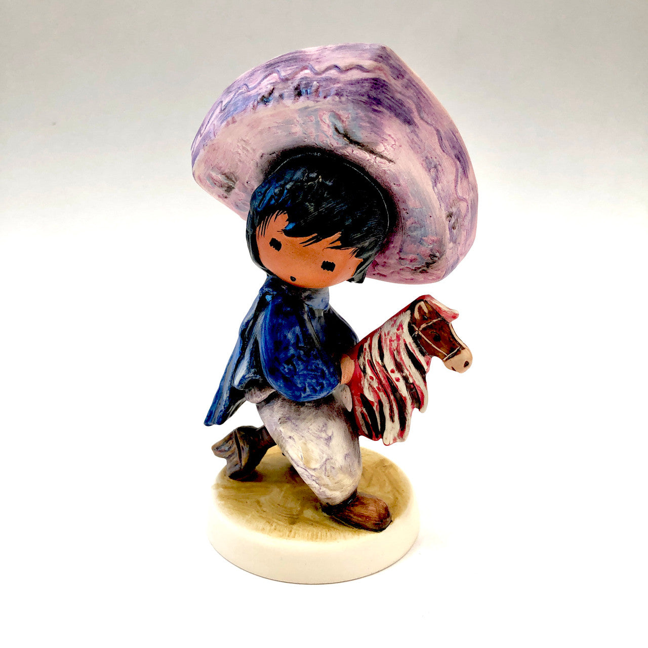 Goebel, Figurine, Vintage, My First Horse, 10 312, Del Grazia, Rare, Porcelain, Ceramic, Mexican Boy,