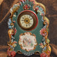 Antique French Ceramic Clock, Porcelain, Hand Painted, HK33821