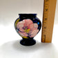 Moorcroft, Magnolia, Vase, Vintage, England, Walter, Ceramic, Pink, Cobalt Blue