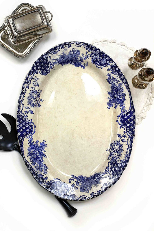 Brittania Style, Blue Bell,  Glasgow, Antique, Oval Platter