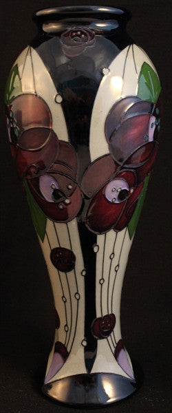 Moorcroft Rennie Rose Vase 75-10 Purple 2013 to 2016