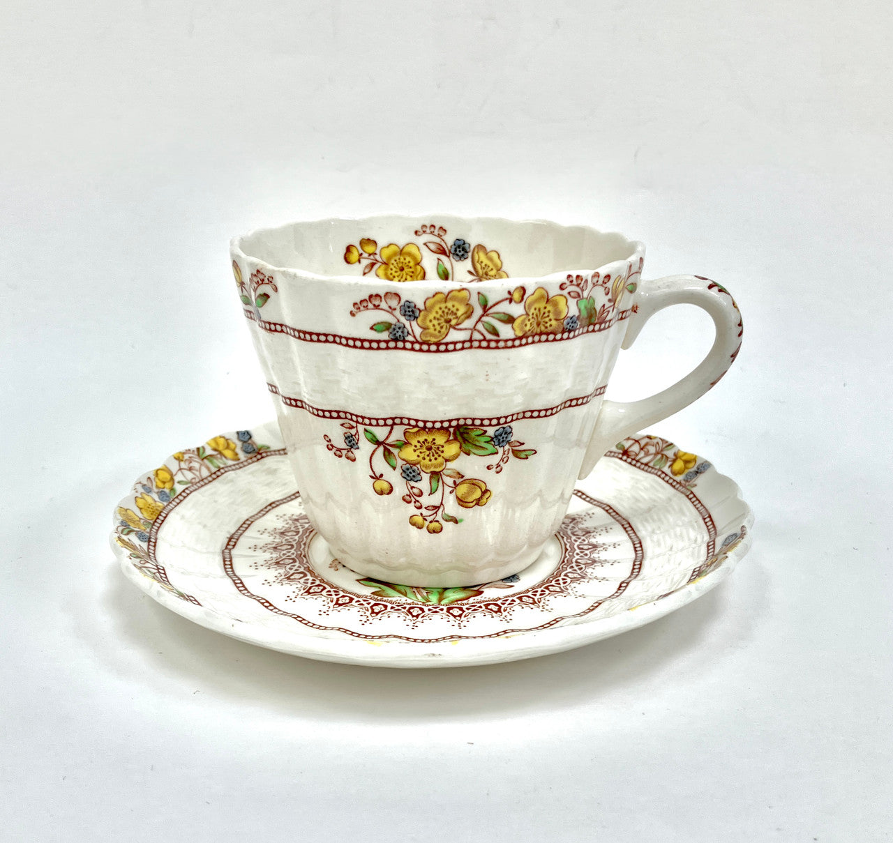 Spode, Copeland, Buttercup, Butter cup, Cup and Saucer, Teacup and Saucer, Tea cup and Saucer, Vintage, Antique