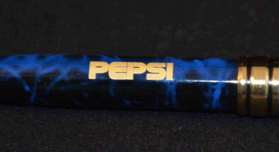 1970's, Vintage, Pepsi, Ball Point, Pen, Black, Blue & Gold