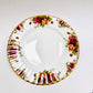 Royal Albert, Old Country Roses, Plate, Dessert, Salad, Vintage, Red, Roses, England,  Steampunk