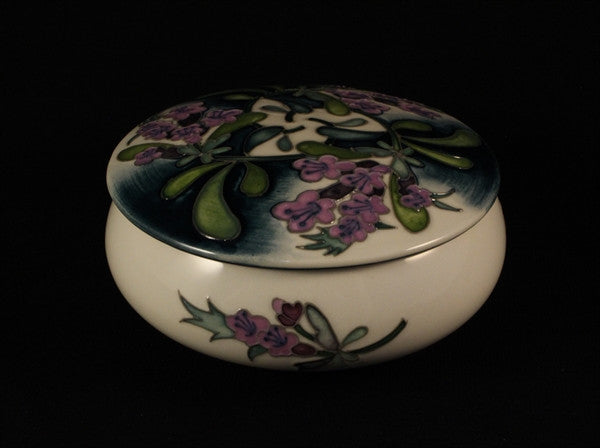 Moorcroft Meadow Thyme Covered Round Box 223-4