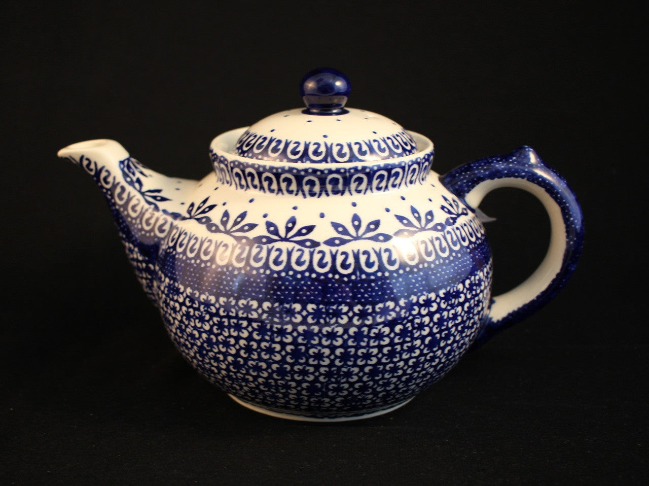 Polish Pottery Afternoon Teapot in "Blue On White"