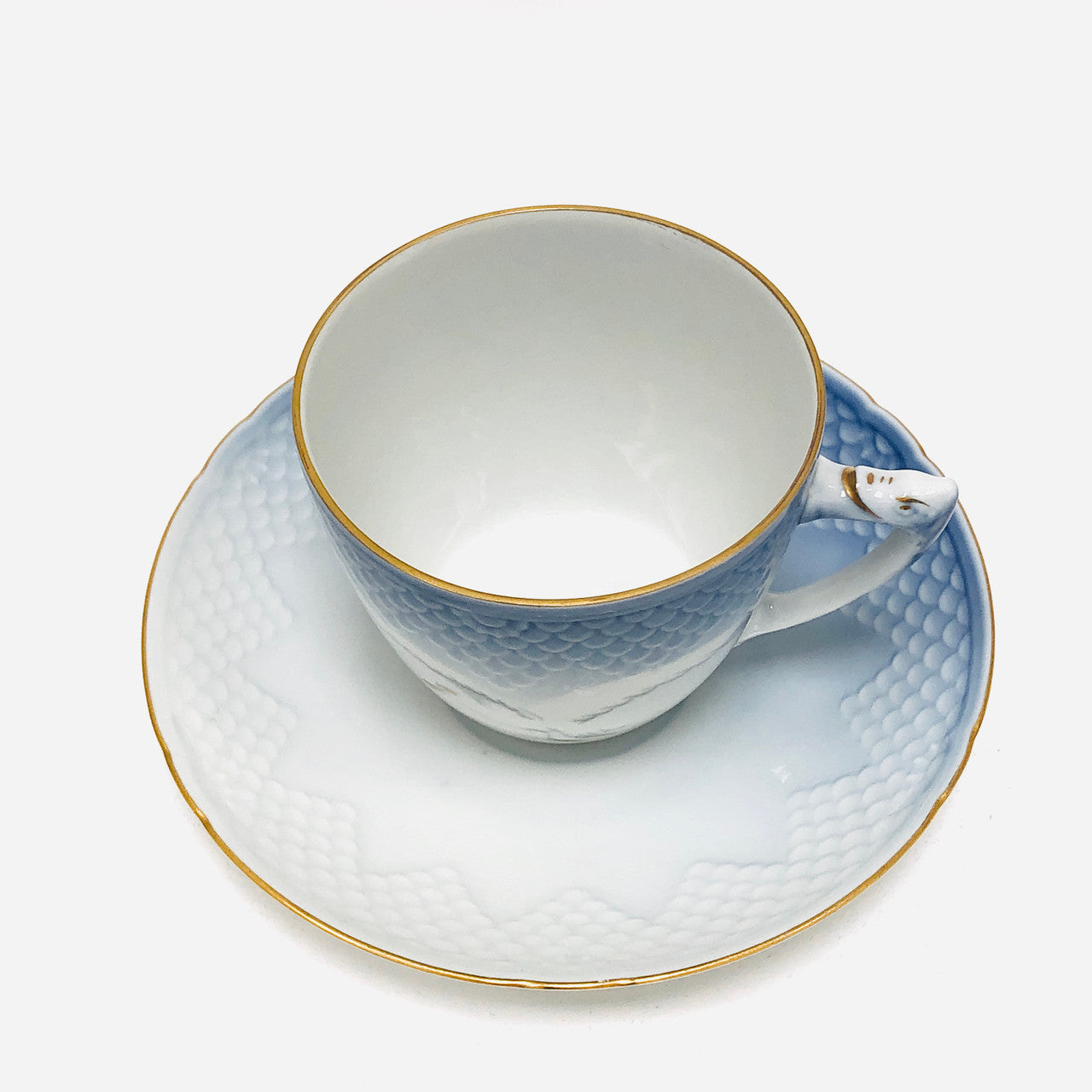 B & G, Bing and Grondahl, Seagull, Bird, Flying, Cup and Saucer, Tea Cup, Blue, White, Vintage