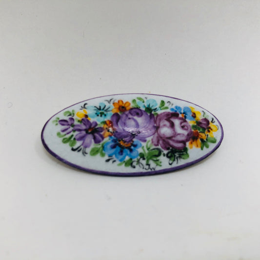 Hand painted Brooch, small - Russia, Rostov