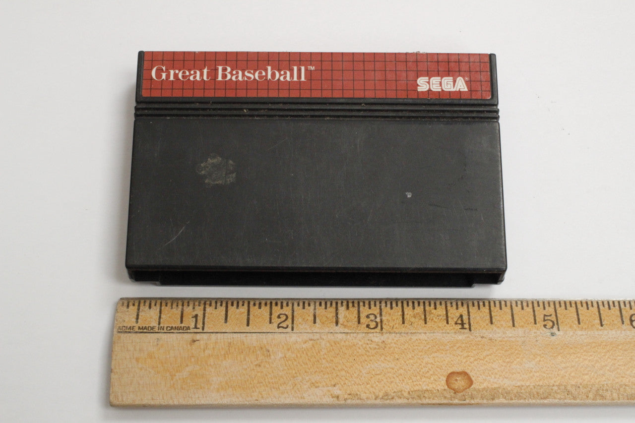 Sega Master "Great Baseball" vintage video game cartridge.

In good condition and in working order.

TY65817