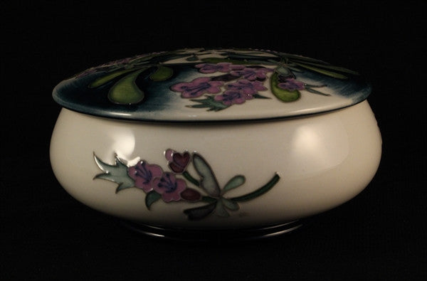 Moorcroft Meadow Thyme Covered Round Box 223-4